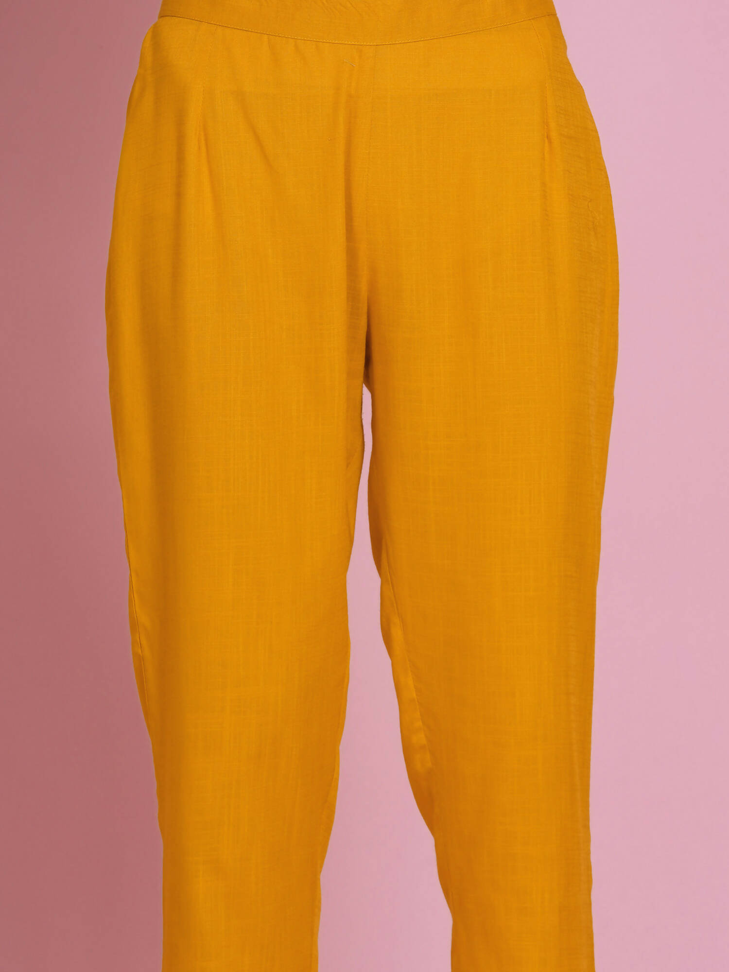 Women Republic Yellow Rayon Boxed Kurta With Pants - Grab2buy