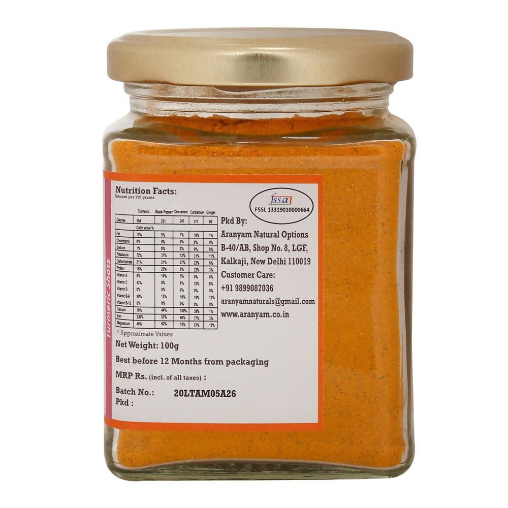 Aranyam Lakadong Turmeric Black Pepper, Cinnamon, Cardamon & Ginger - Grab2buy