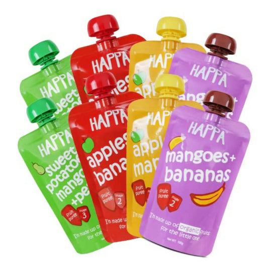 Happa Organic Food for Little one, Fruit Puree Combo Grab2Buy Happa Grab2Buy