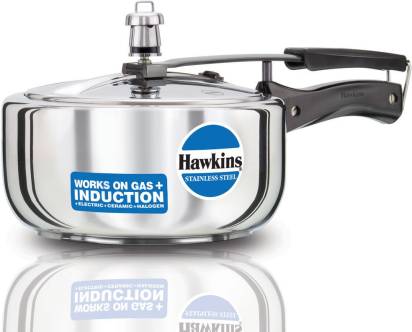 Hawkins Stainless Steel 3 L Induction Bottom Pressure Cooker (HSS3W) Grab2Buy Hawkins Grab2Buy