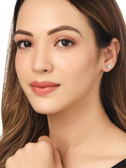 NVR Women Cz Studded Studs Earrings - Grab2buy