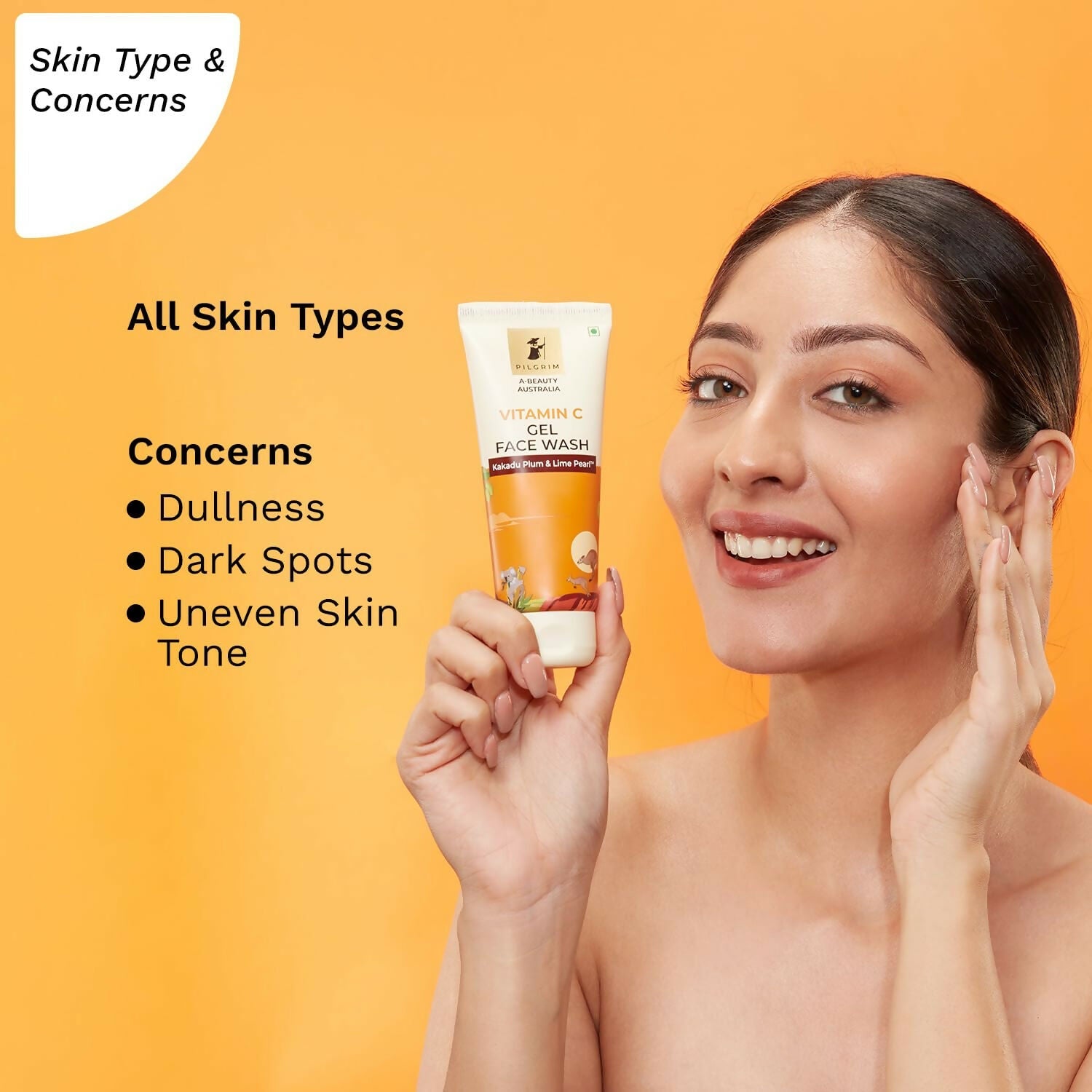 Pilgrim Australian Vitamin C Gel Face Wash with Kakadu Plum & Lime Pearl For Radiant & Glowing Skin - Grab2buy