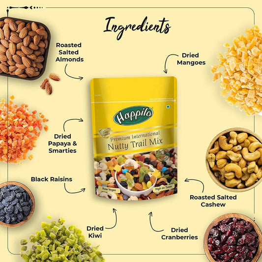 Grab2Buy Premium Nuts & Dry Fruit Combo (Trail Mix, Nut Mix & Party Mix) Grab2Buy Happilo Grab2Buy