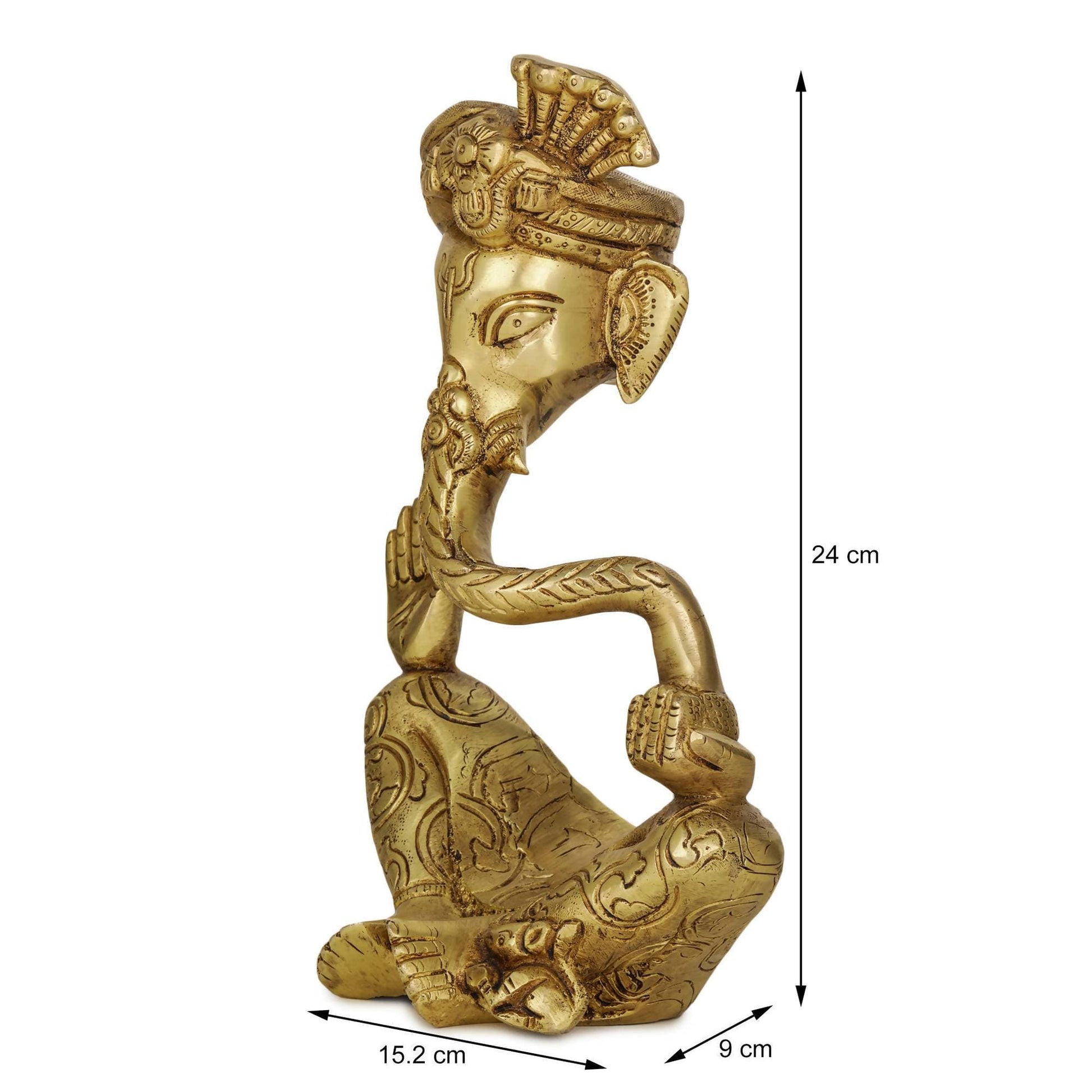 Devlok Vighnaharta Ganpati Pital Murti Idol - Grab2buy