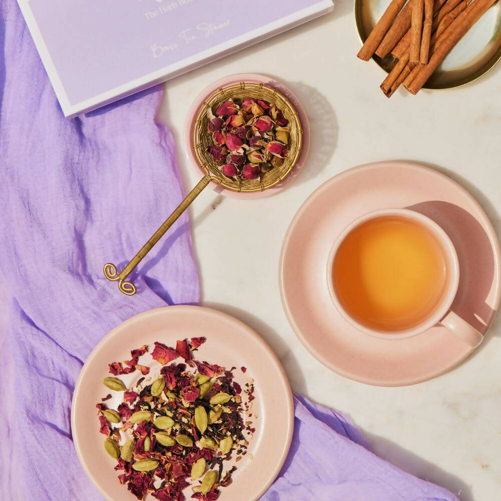 The Herb Boutique Fleur Brass Tea Strainer - Grab2buy