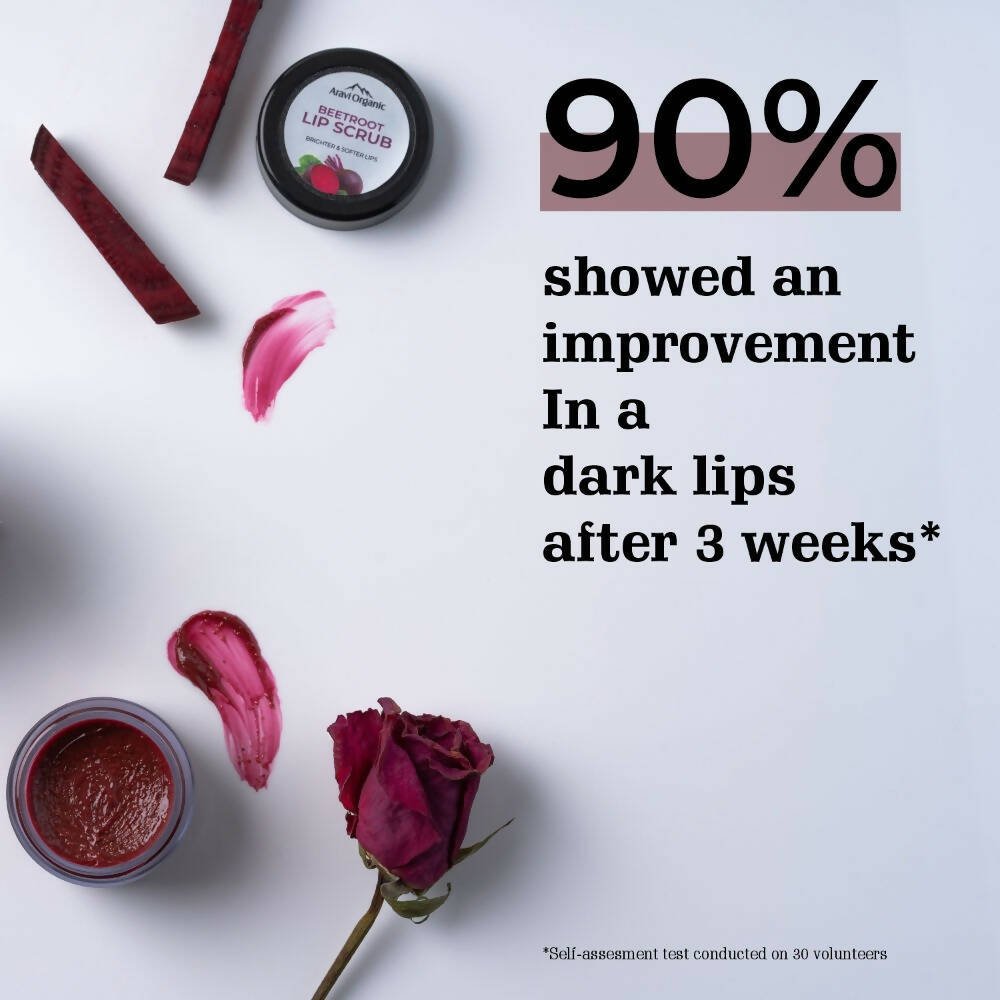 Aravi Organic Beetroot Lip Lightening Scrub Balm - Grab2buy