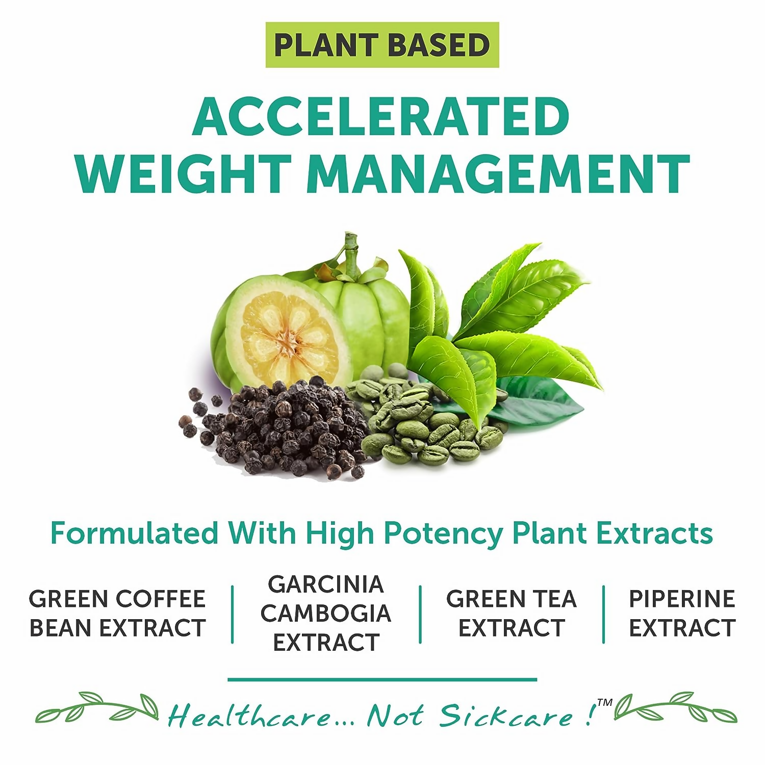 Bliss Welness Green Tea + Garcinia + Green Coffee Bean Extract Tablets - Distacart