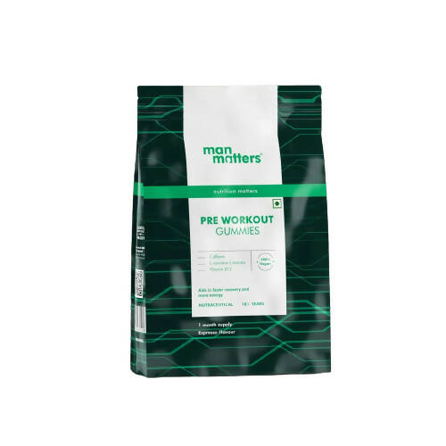 Man Matters Pre Workout Gummies, Expresso Flavour, Vegan Free