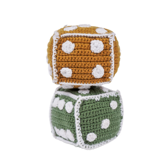 Nesta Toys Handmade Crochet Dice (7cm), Math Learning Toy, Educational Toy for Babies & Kids