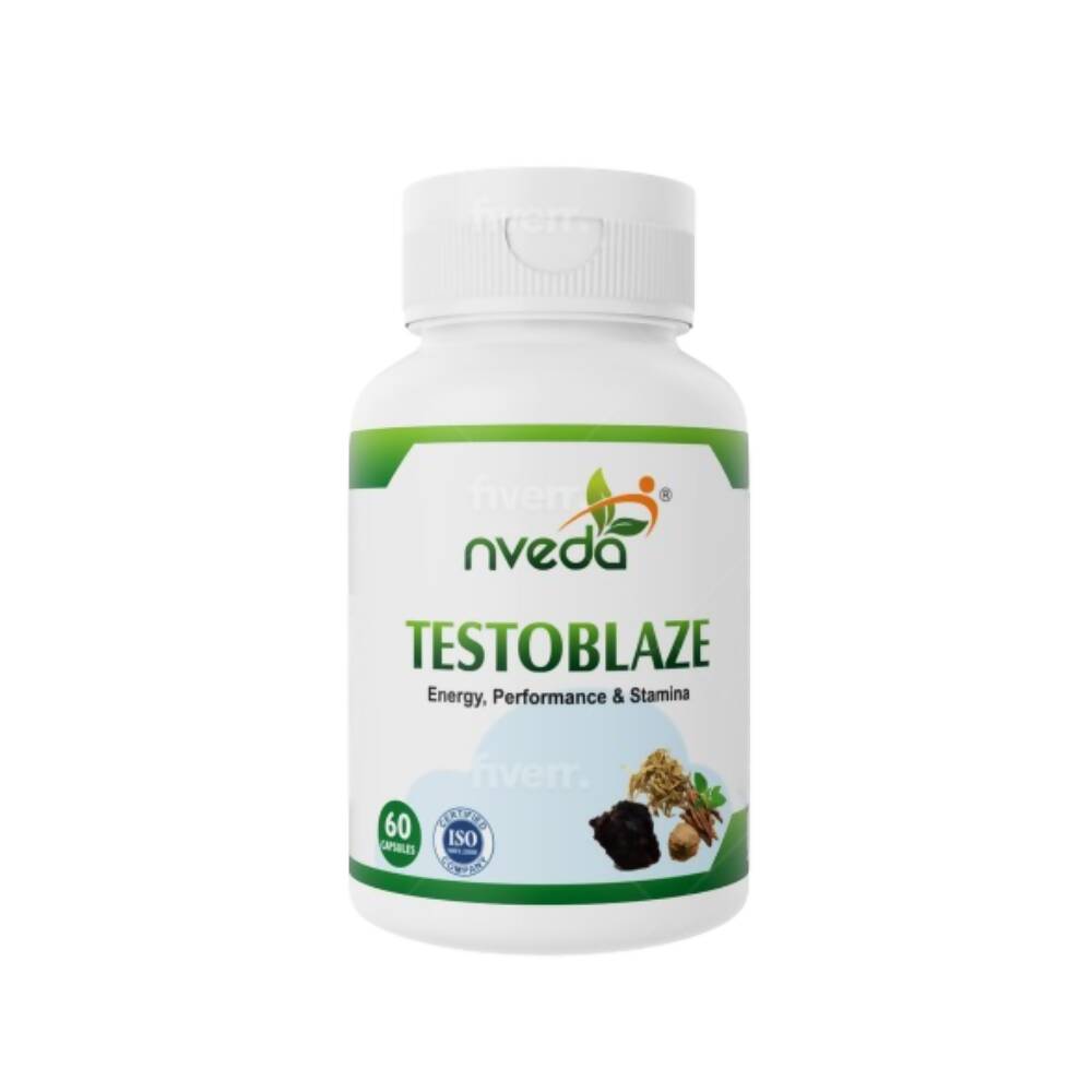 Nveda Testoblaze Supplement Capsules For Men - Natural Testosterone Support