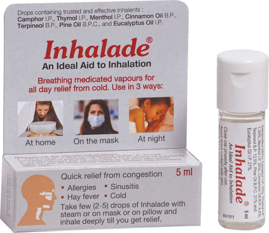 Inhalade Drops 5 ml: Natural Essential Oil Blend for Easy Inhalation Relief