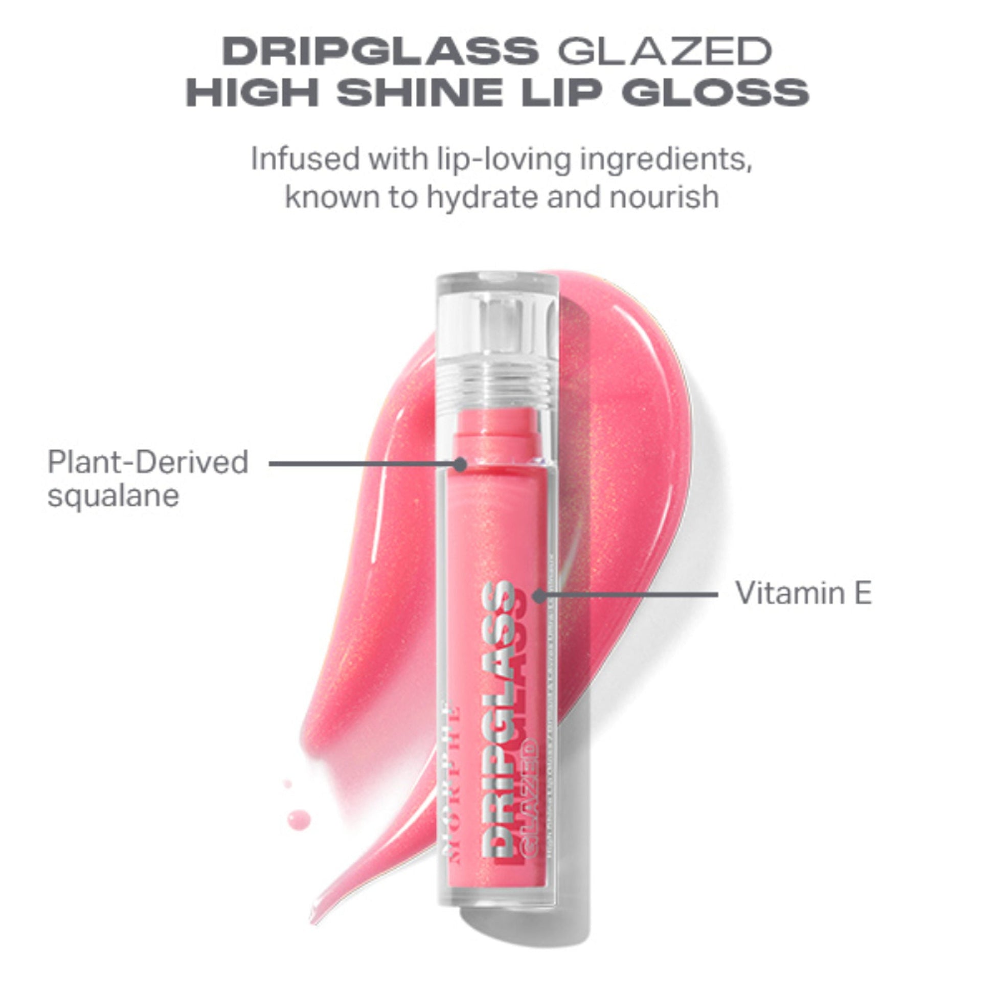 MORPHE Dripglass Glazed High Shine Lip Gloss - So Transparent