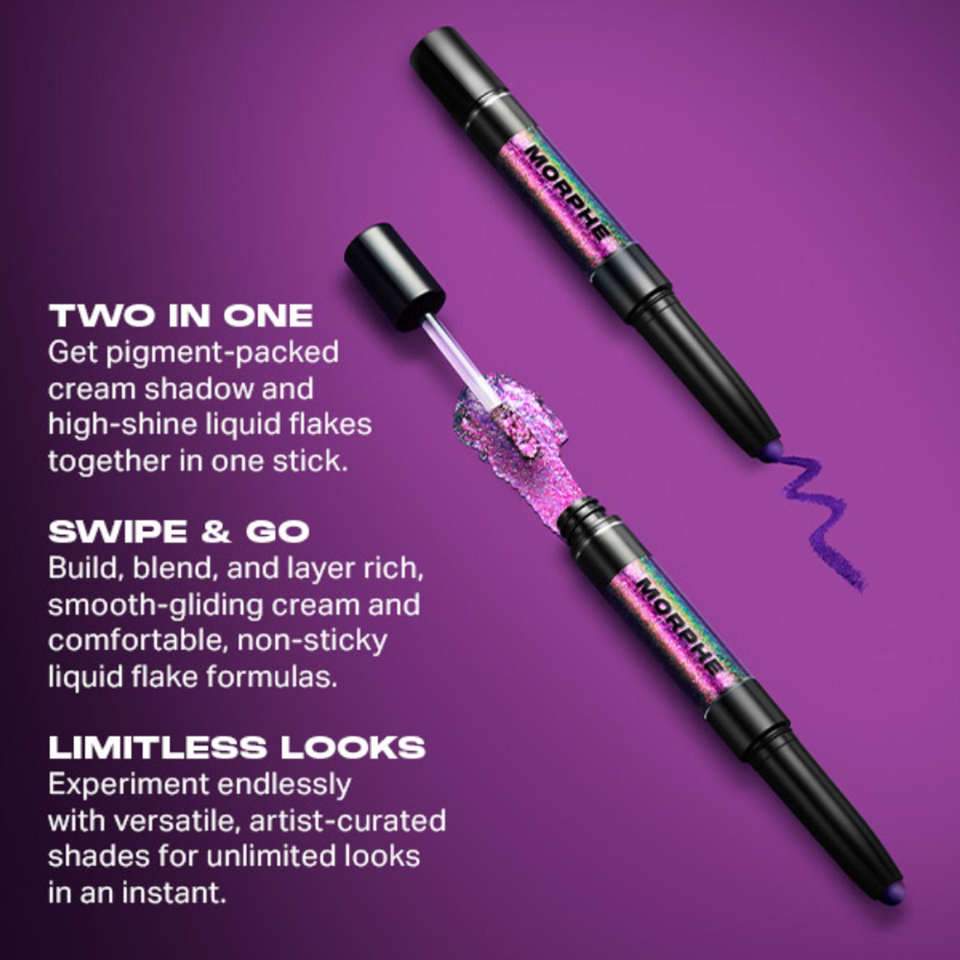 MORPHE Mixed Signals Dual Ended Cream & Liquid Shadow Stick - Lover Fighter