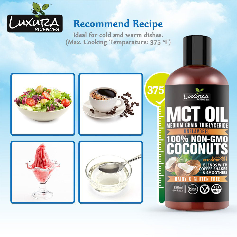 Luxura Sciences MCT Oil Organic for Weight and Energy Management - Grab2buy
