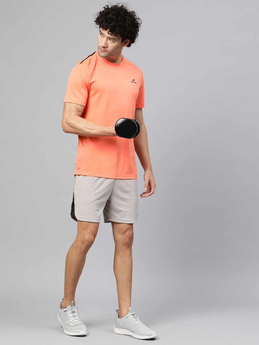 Alcis Men Brand Logo Printed Anti Static Slim Fit T-shirt 
