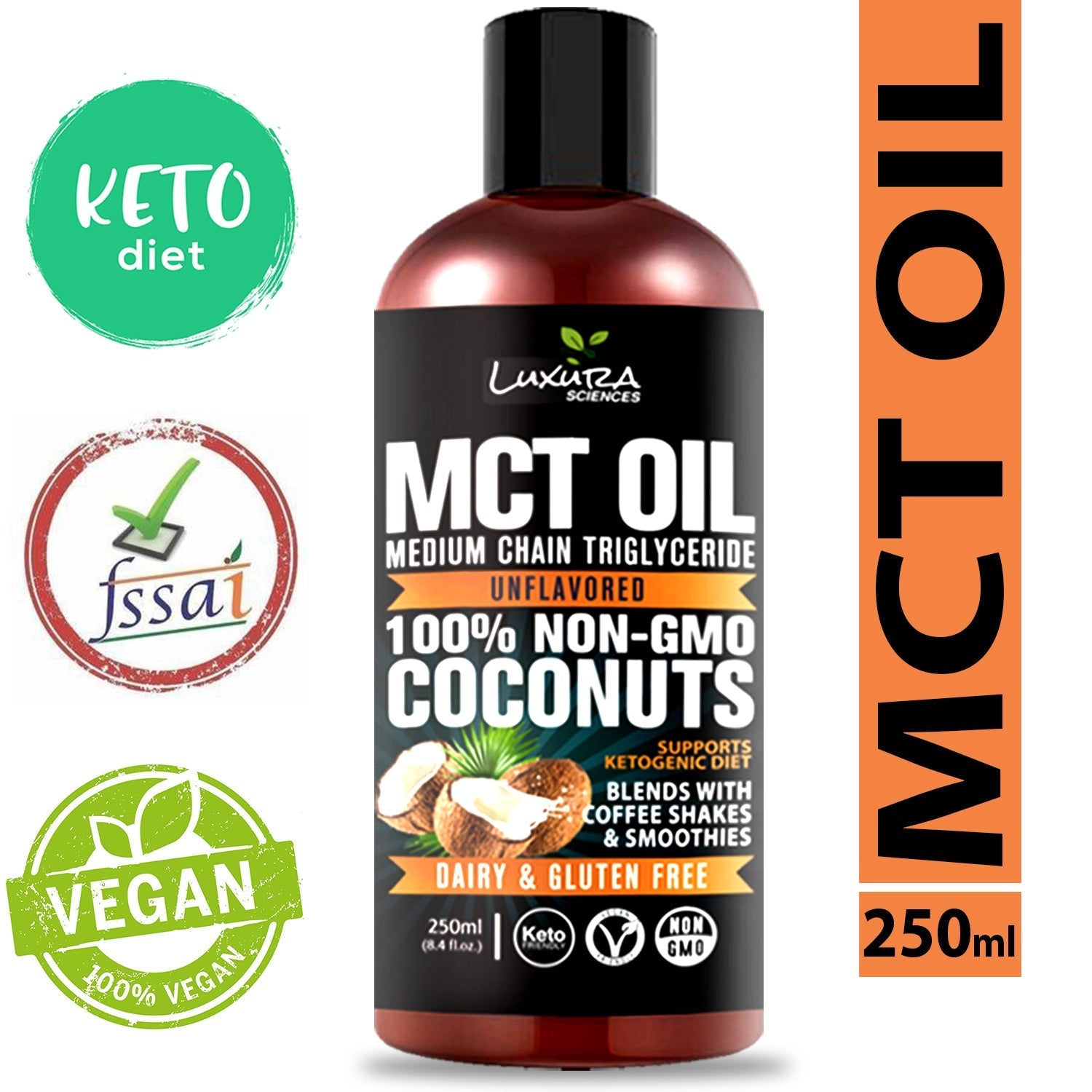 Luxura Sciences MCT Oil Organic for Weight and Energy Management - Grab2buy