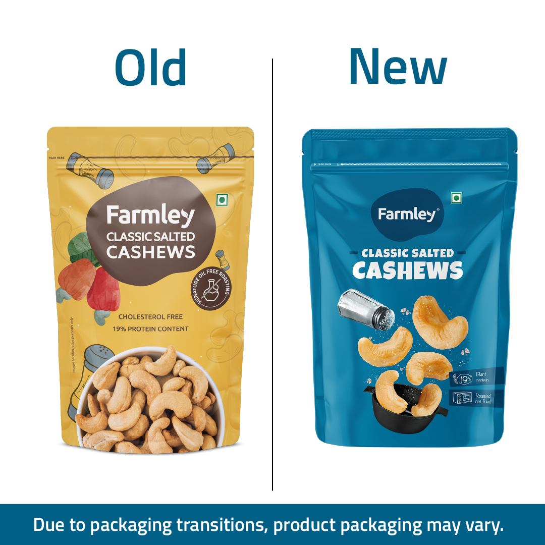 Farmley Classic Salted Cashews - Roasted