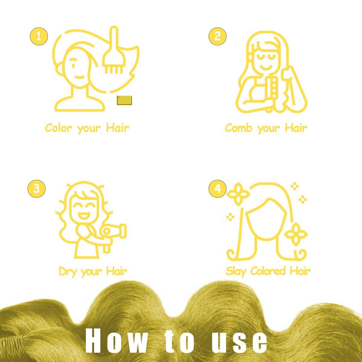 The Wellness Shop Yellow Temporary Hair Color  Grab2Buy The Wellness Shop Grab2Buy