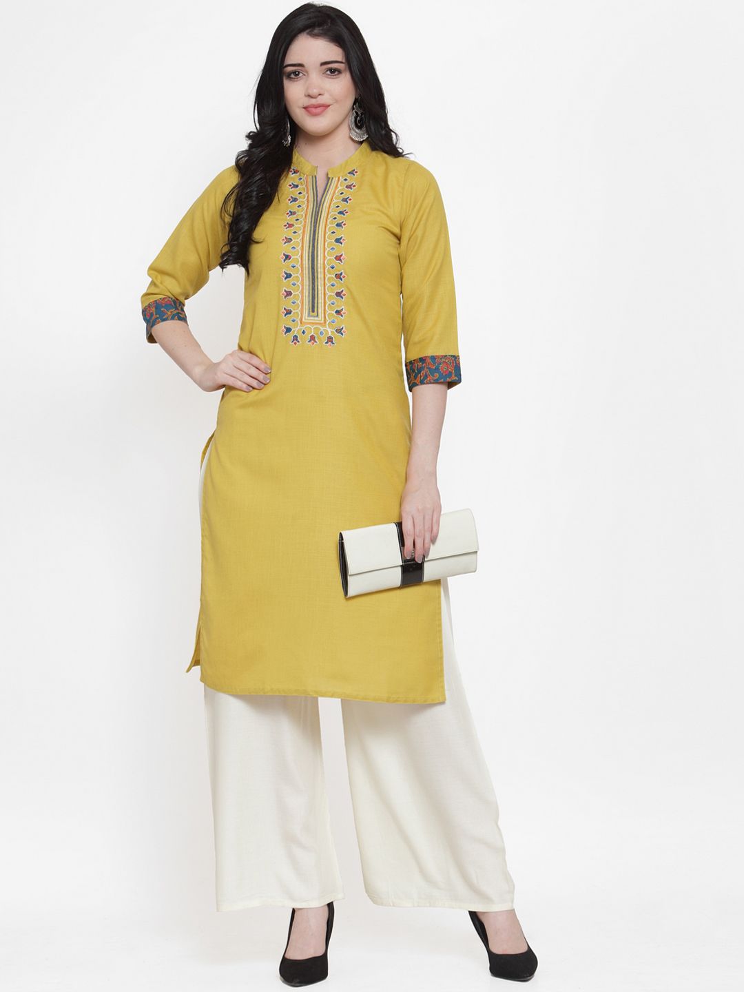 TAG 7 Women Pack Of 2 Solid Straight Palazzos