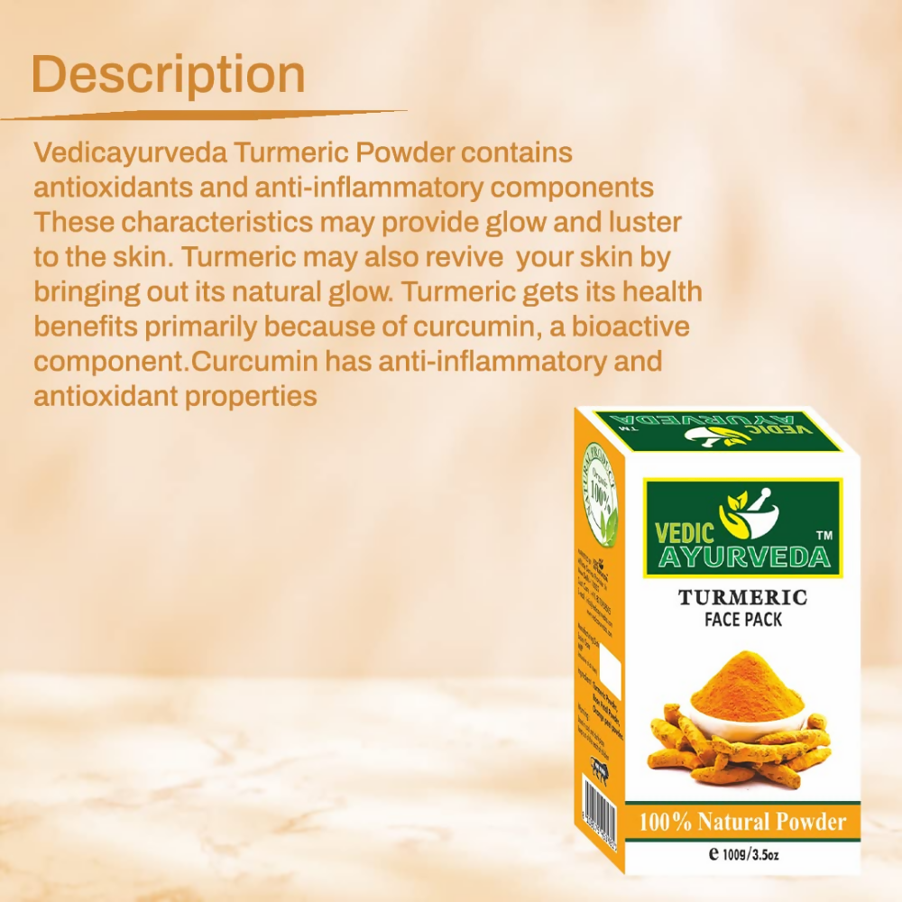 VedicAyurveda Turmeric Face Pack Powder  Grab2Buy VedicAyurveda Grab2Buy