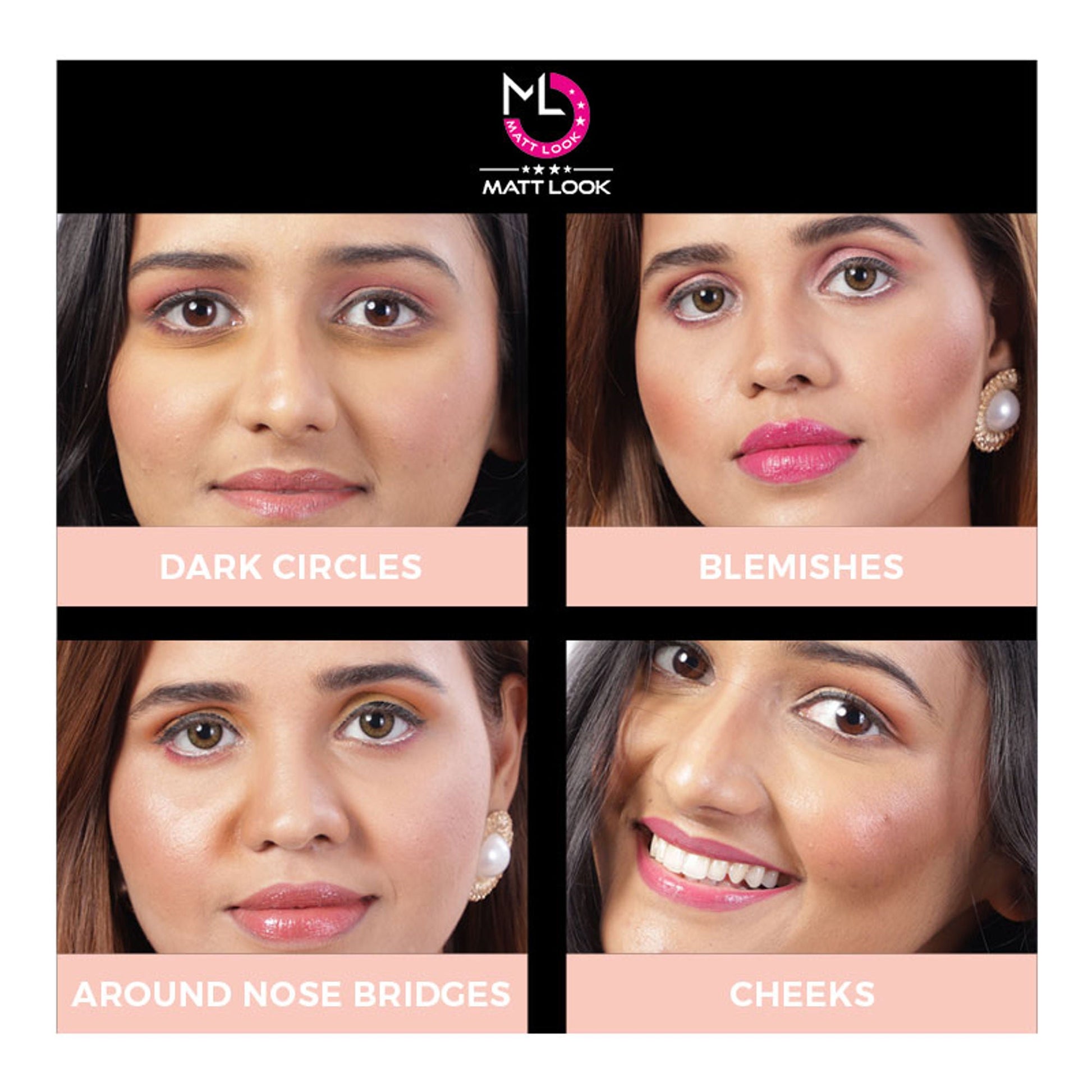 Matt Look Concealer & Anticernes SPF 20 - Rose 