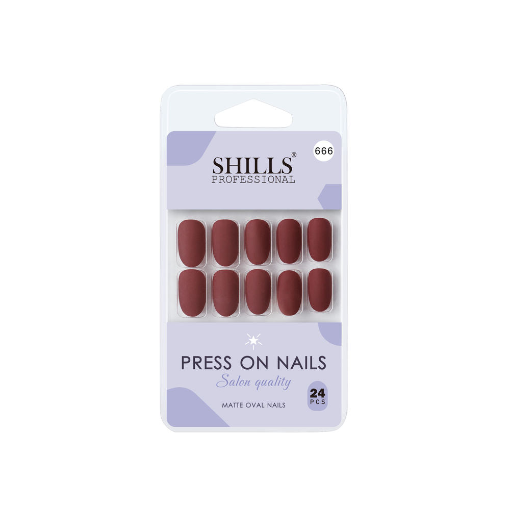 Shills Professional Reusable Press On Nails Oval - SPN666
