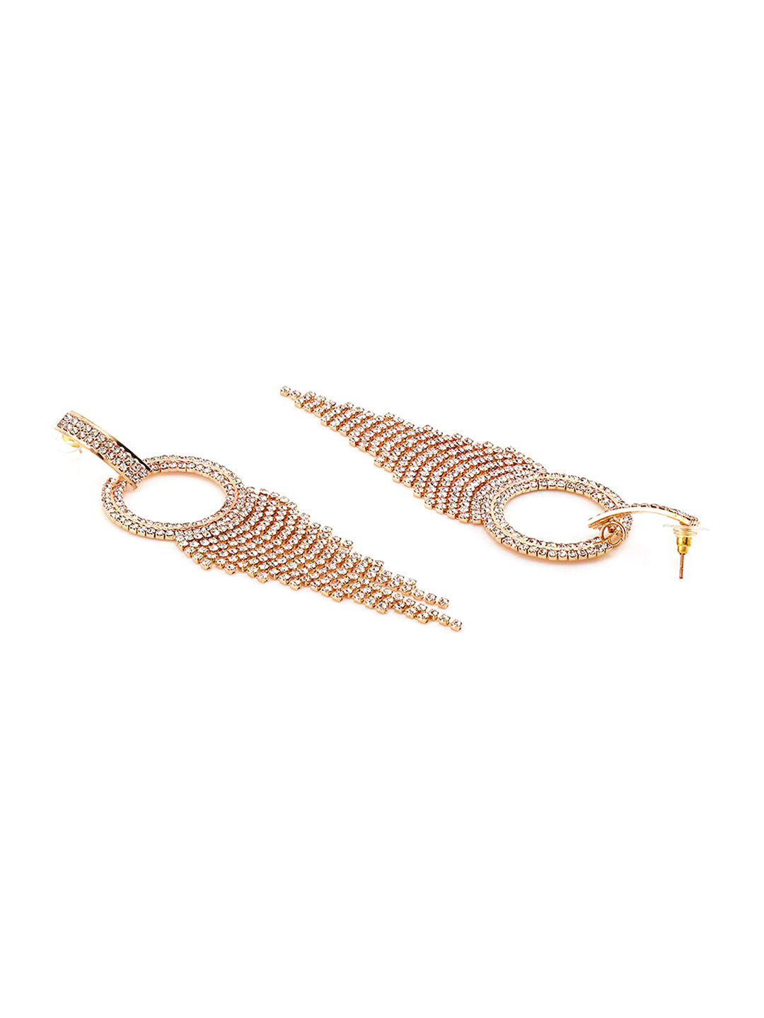 Yellow Chimes Gold-Toned Contemporary Drop Earrings - Grab2buy