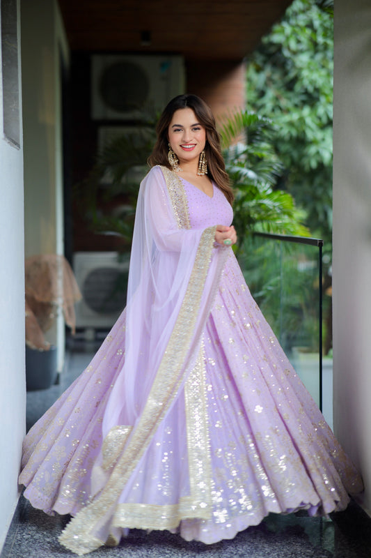 Yash Enterprise Light Purple Fux Bloomimng Silk Embroidery Suit Set  Grab2Buy Yash Enterprise Grab2Buy
