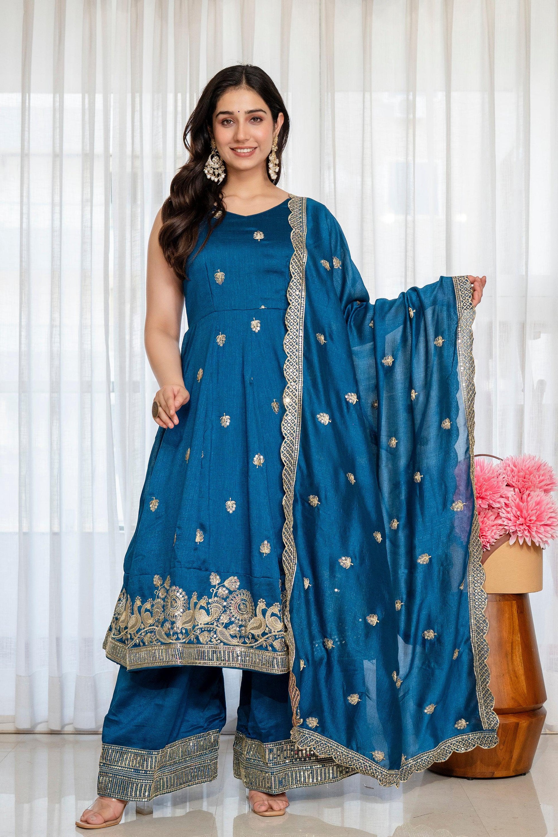 Yash Enterprise Rama Simmar Silk Party Wear Embroidery Suit Set  Grab2Buy Yash Enterprise Grab2Buy