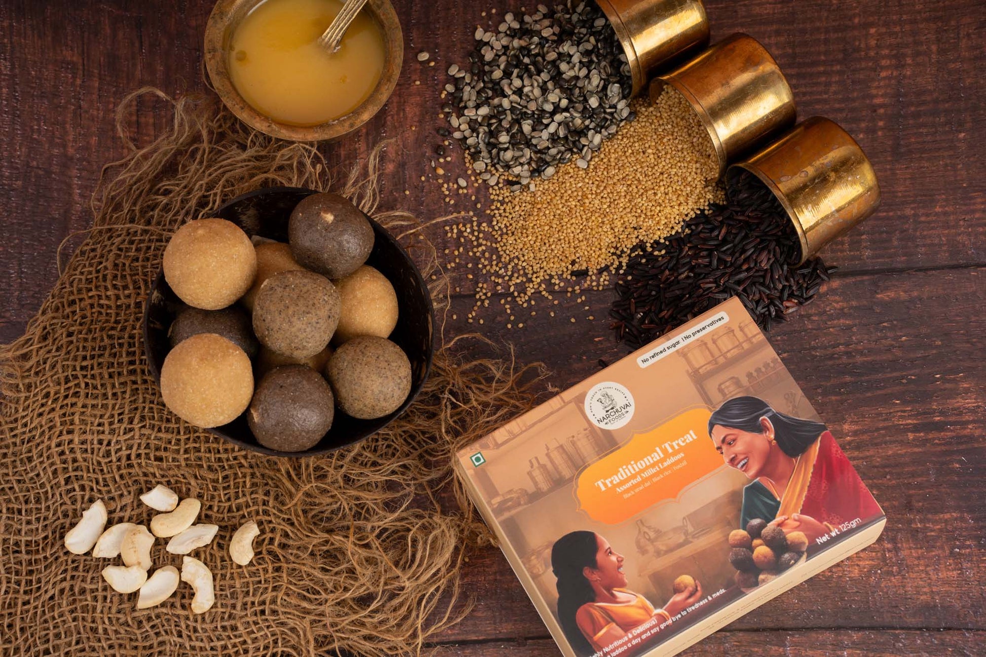 Narchuvai Foods Assorted Millet Laddoos