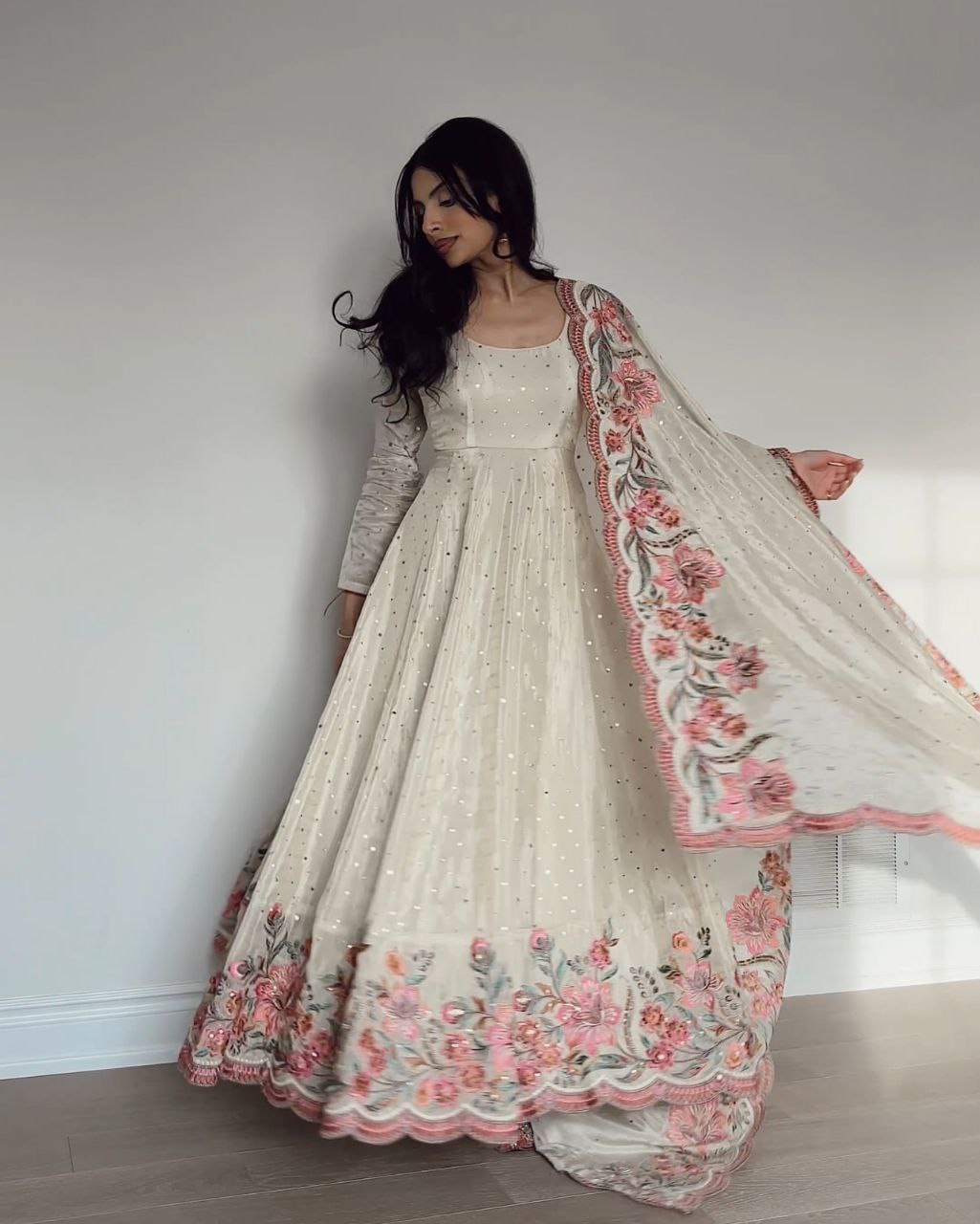 Yash Enterprise Off White Vichitra Silk Embroidery Party Wear Suit  Grab2Buy Yash Enterprise Grab2Buy