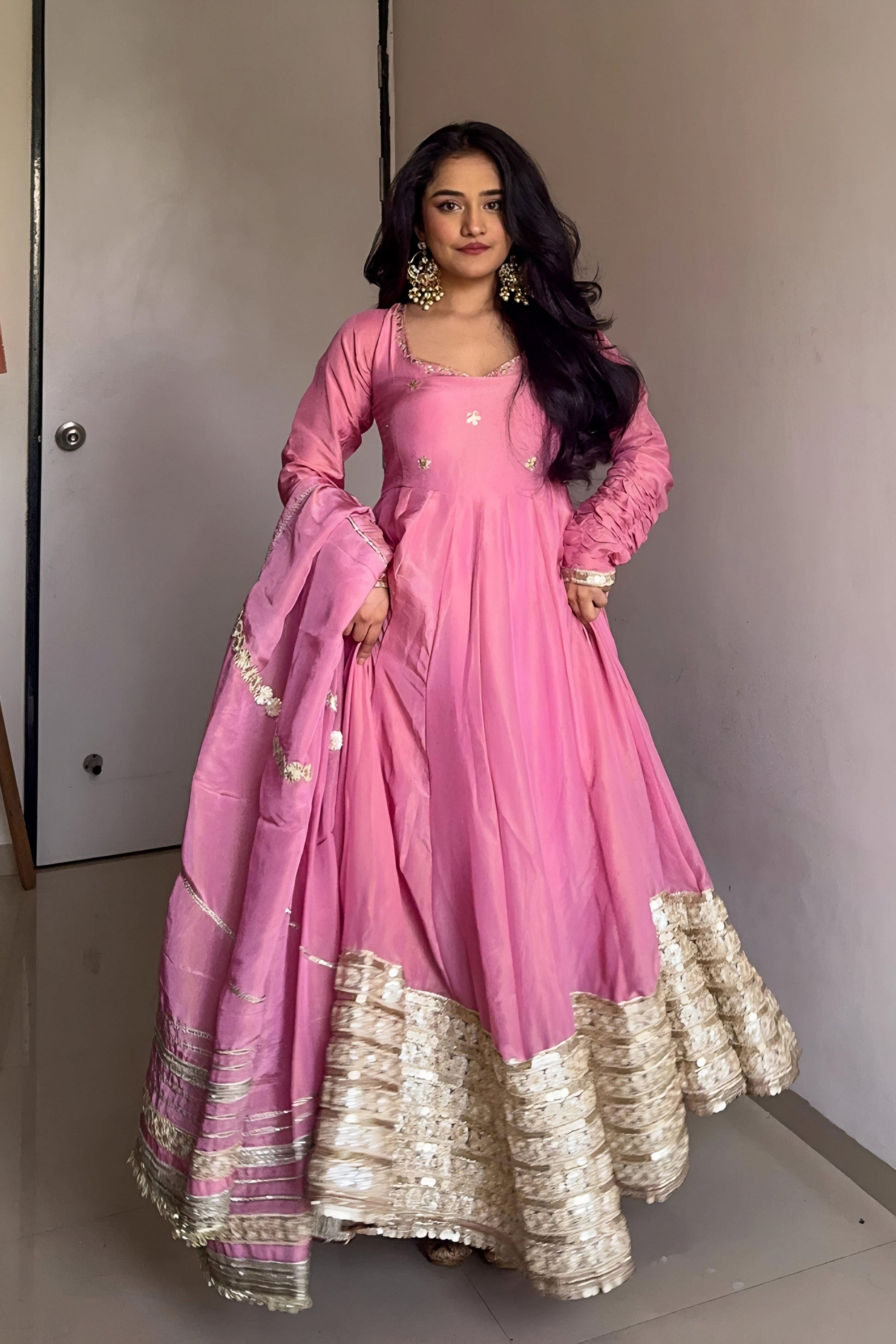 Yash Enterprise Pink Vichitra Silk Embroidery Suit Set  Grab2Buy Yash Enterprise Grab2Buy