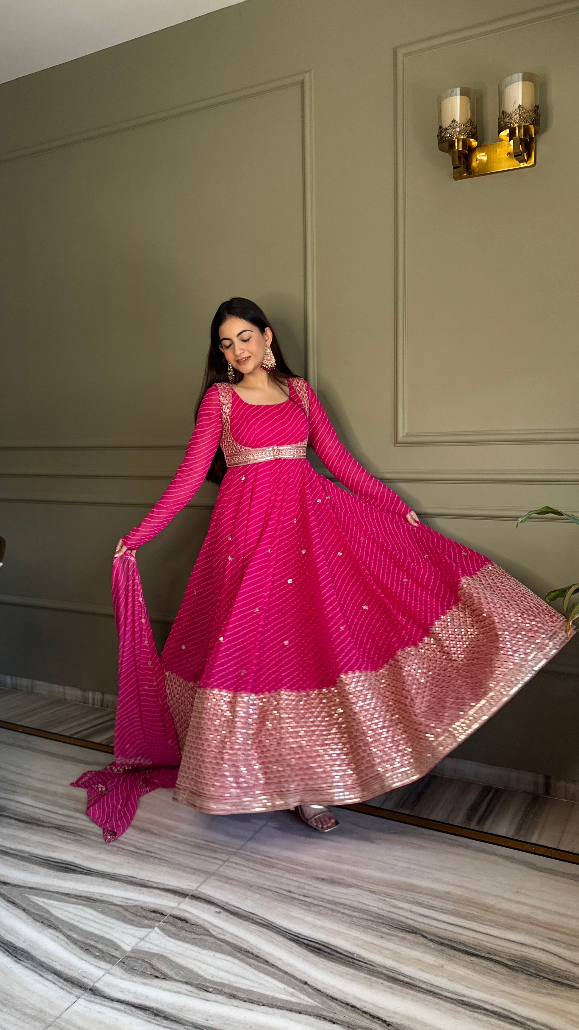 Yash Enterprise Pink Georgette Party Wear Embroidery Suit Set  Grab2Buy Yash Enterprise Grab2Buy