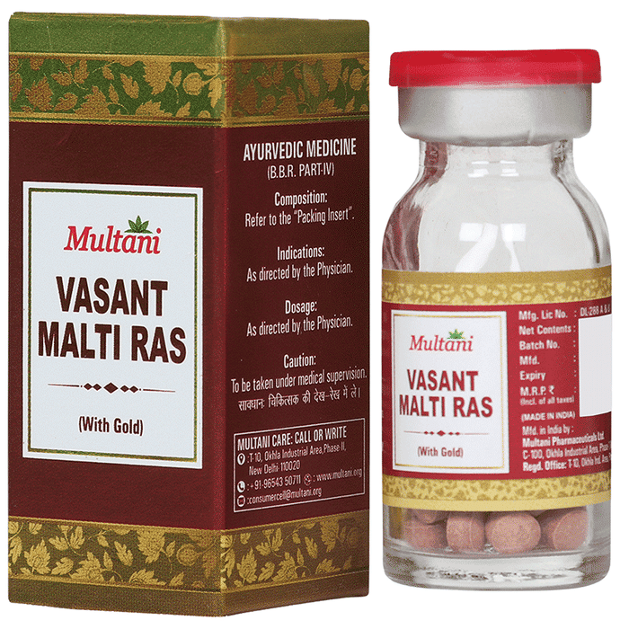 Multani Vasant Malati Ras with Gold Tablet 