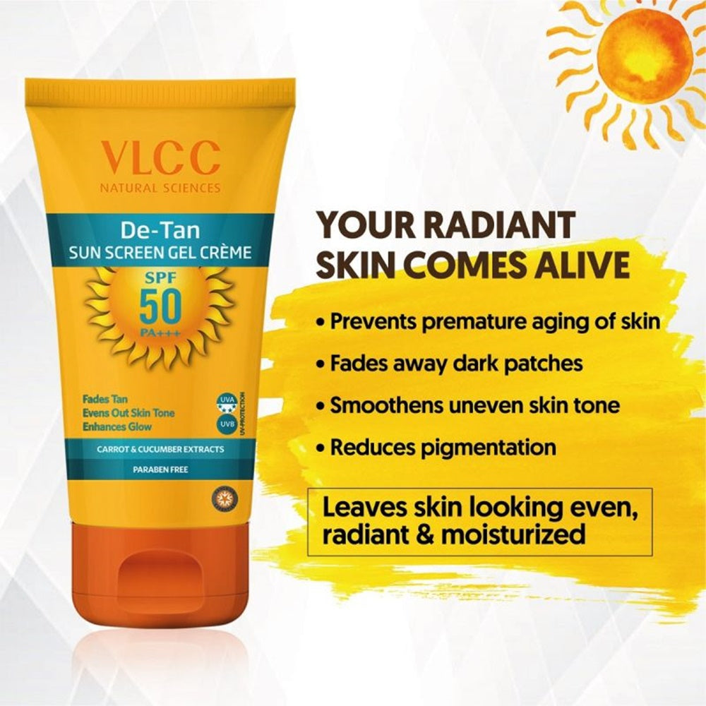 VLCC De Tan Sunscreen Gel Creme, SPF 50  Grab2Buy VLCC Grab2Buy