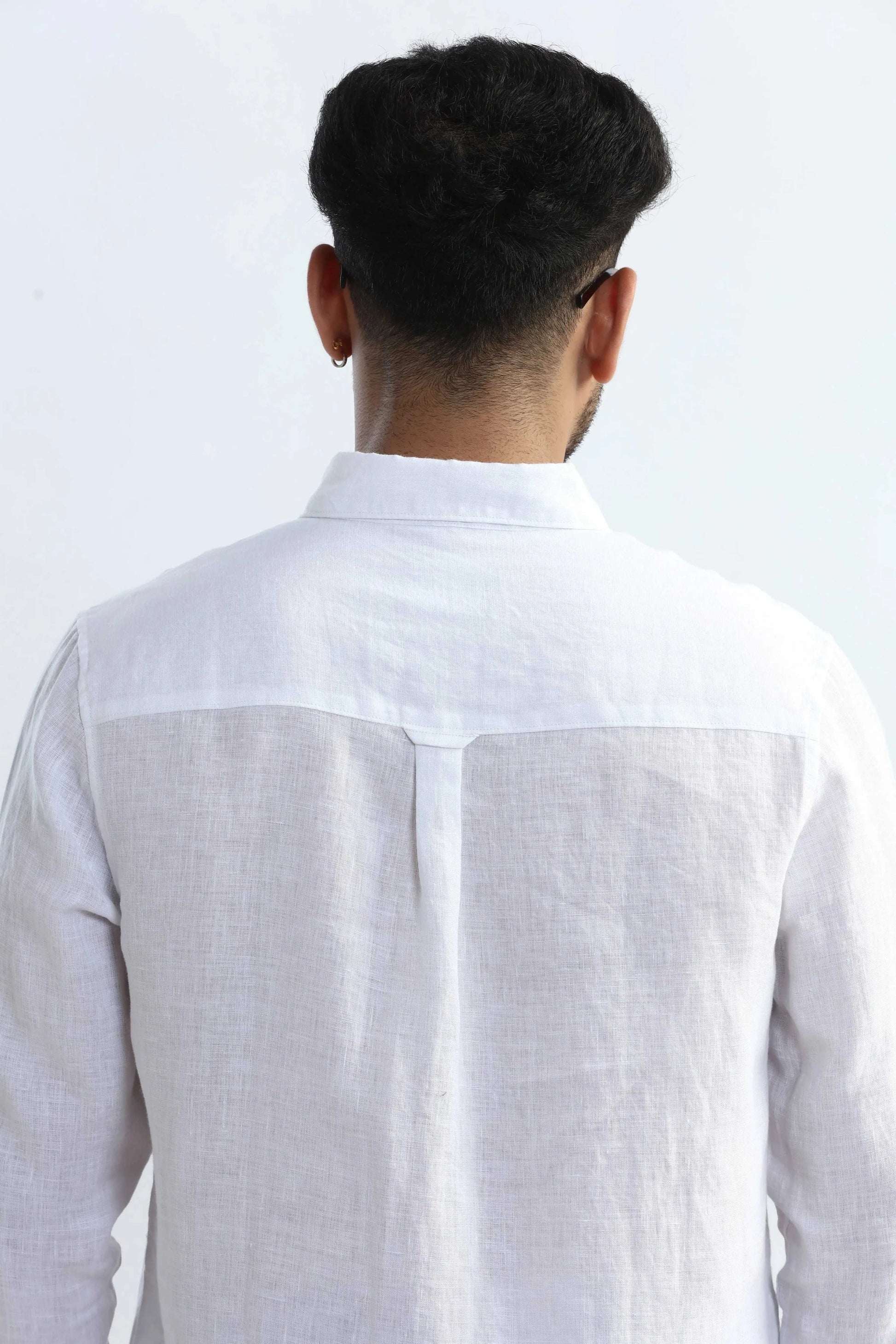 Xkind 100% Pure Linen White Button Down Casual Shirt  Grab2Buy Xkind Grab2Buy