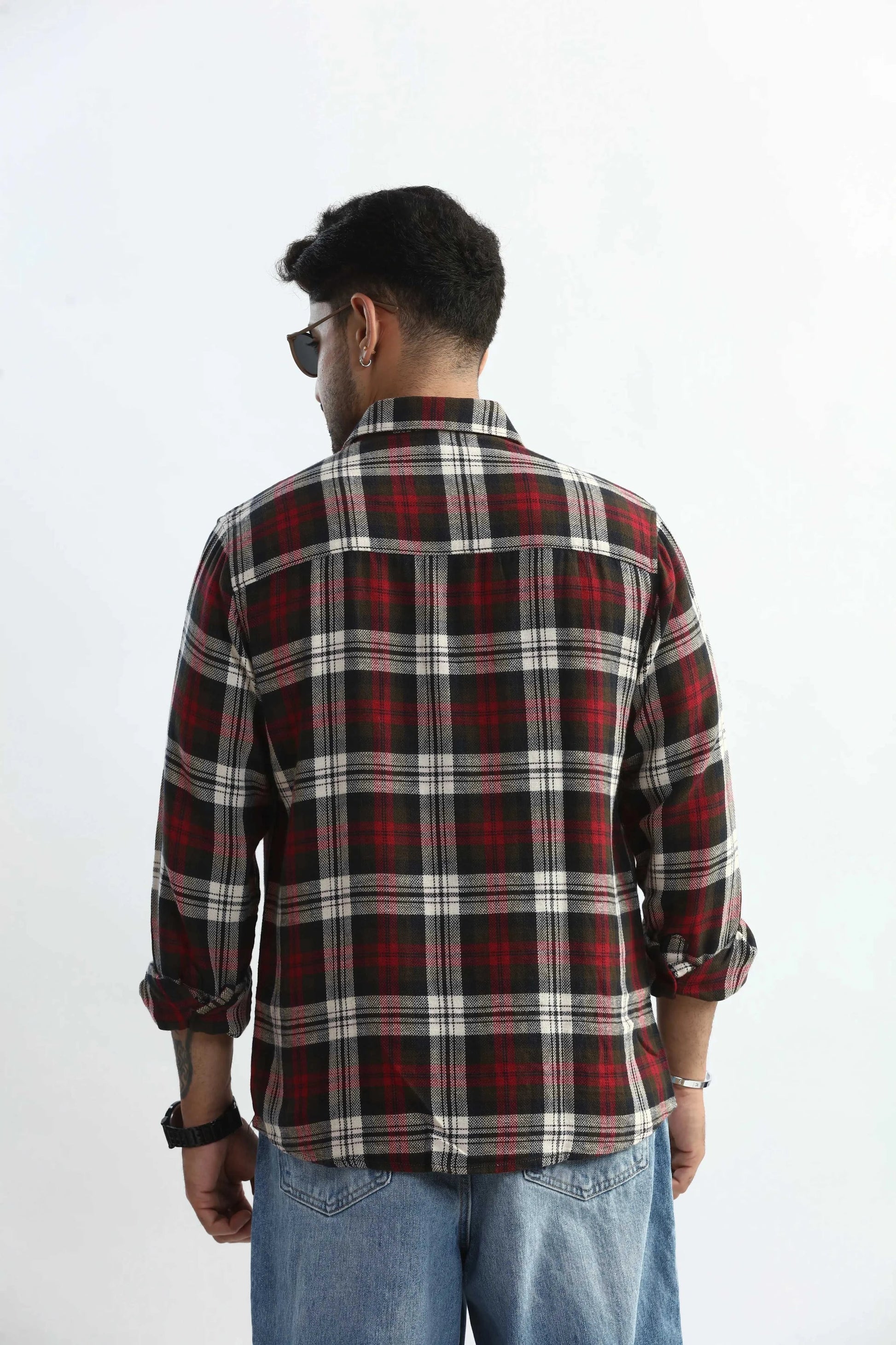 Xkind Red Checks Regular Fit Shirt  Grab2Buy Xkind Grab2Buy