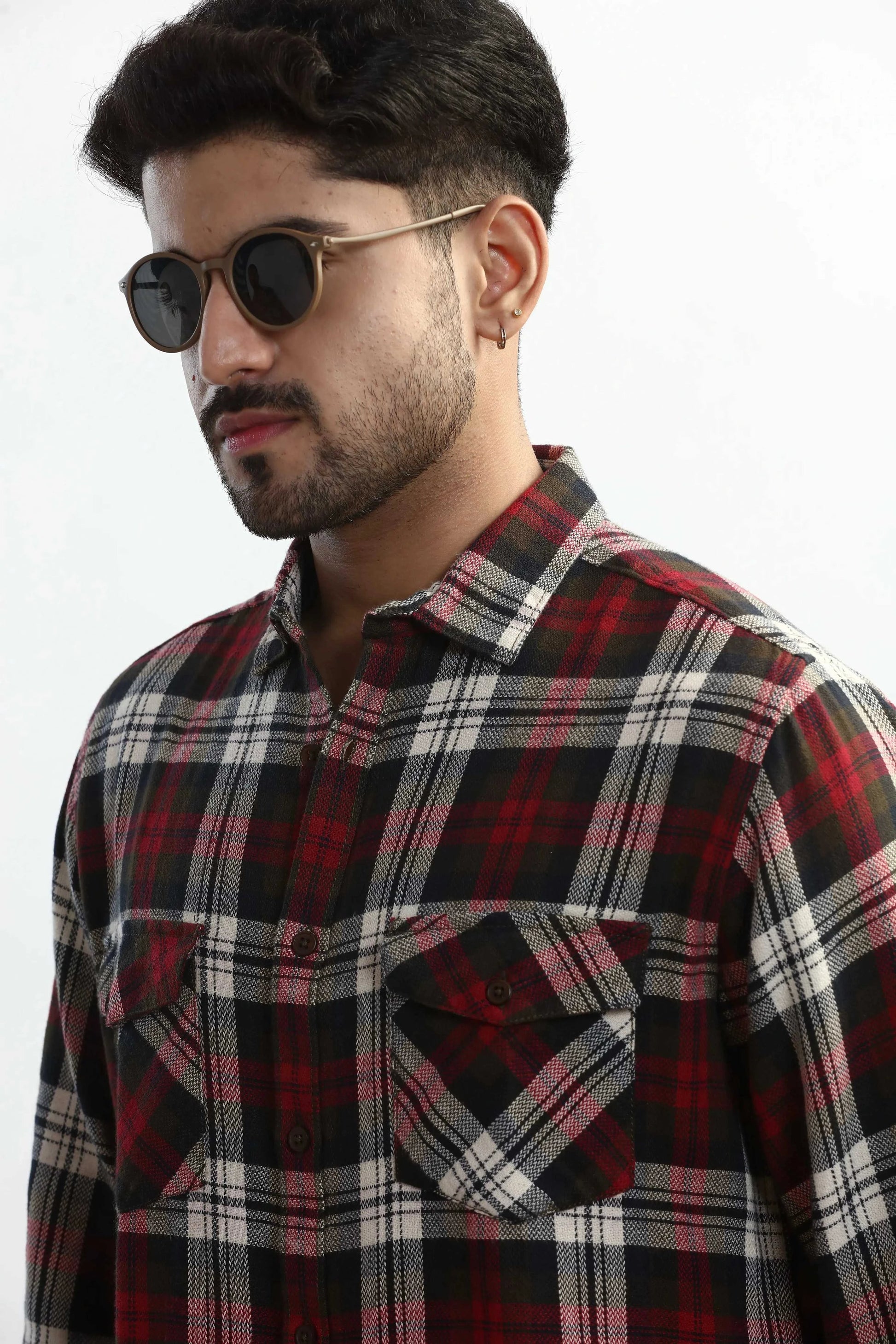 Xkind Red Checks Regular Fit Shirt  Grab2Buy Xkind Grab2Buy