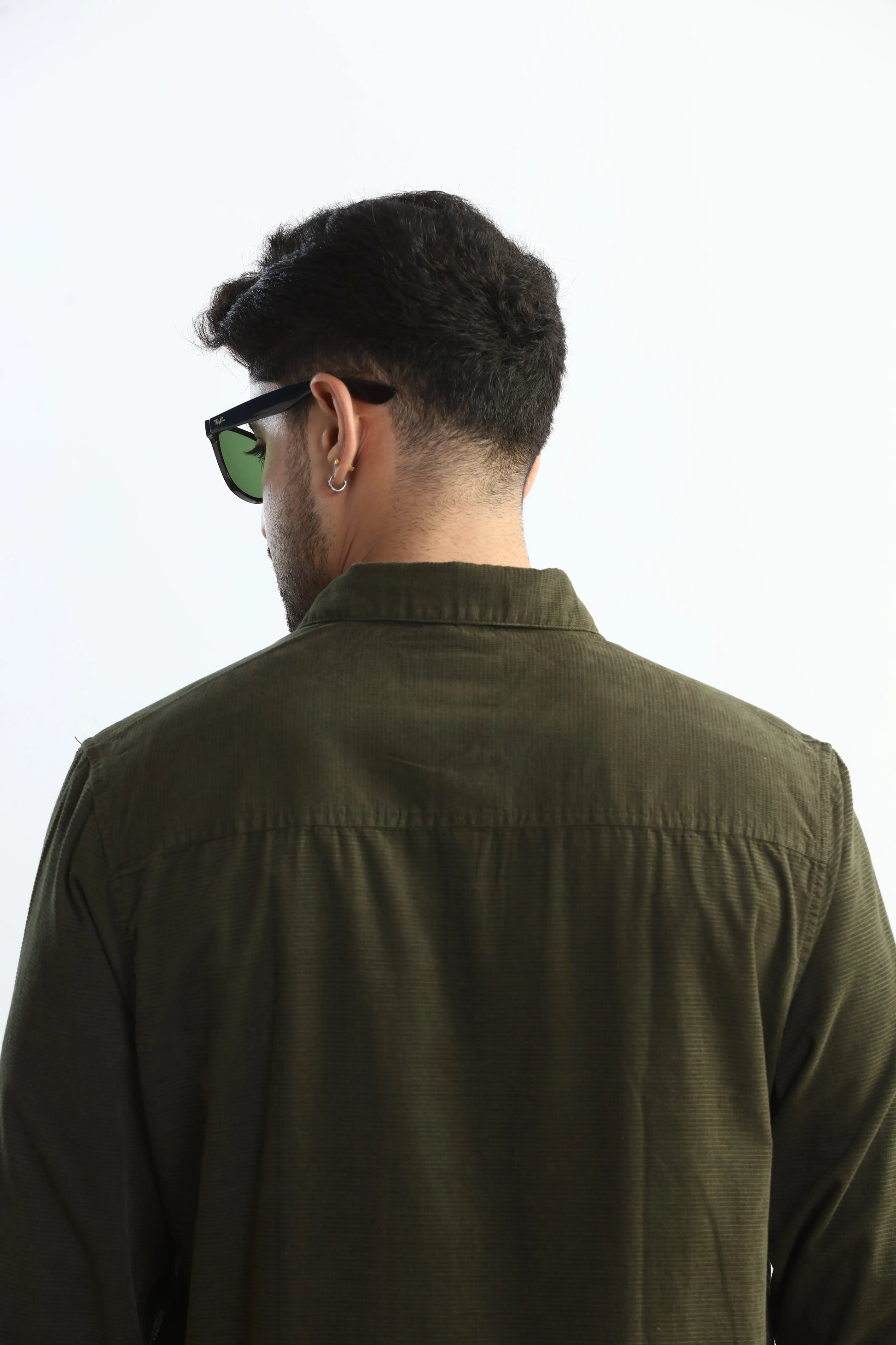 Xkind Olive Green Fine Cord Shirt  Grab2Buy Xkind Grab2Buy