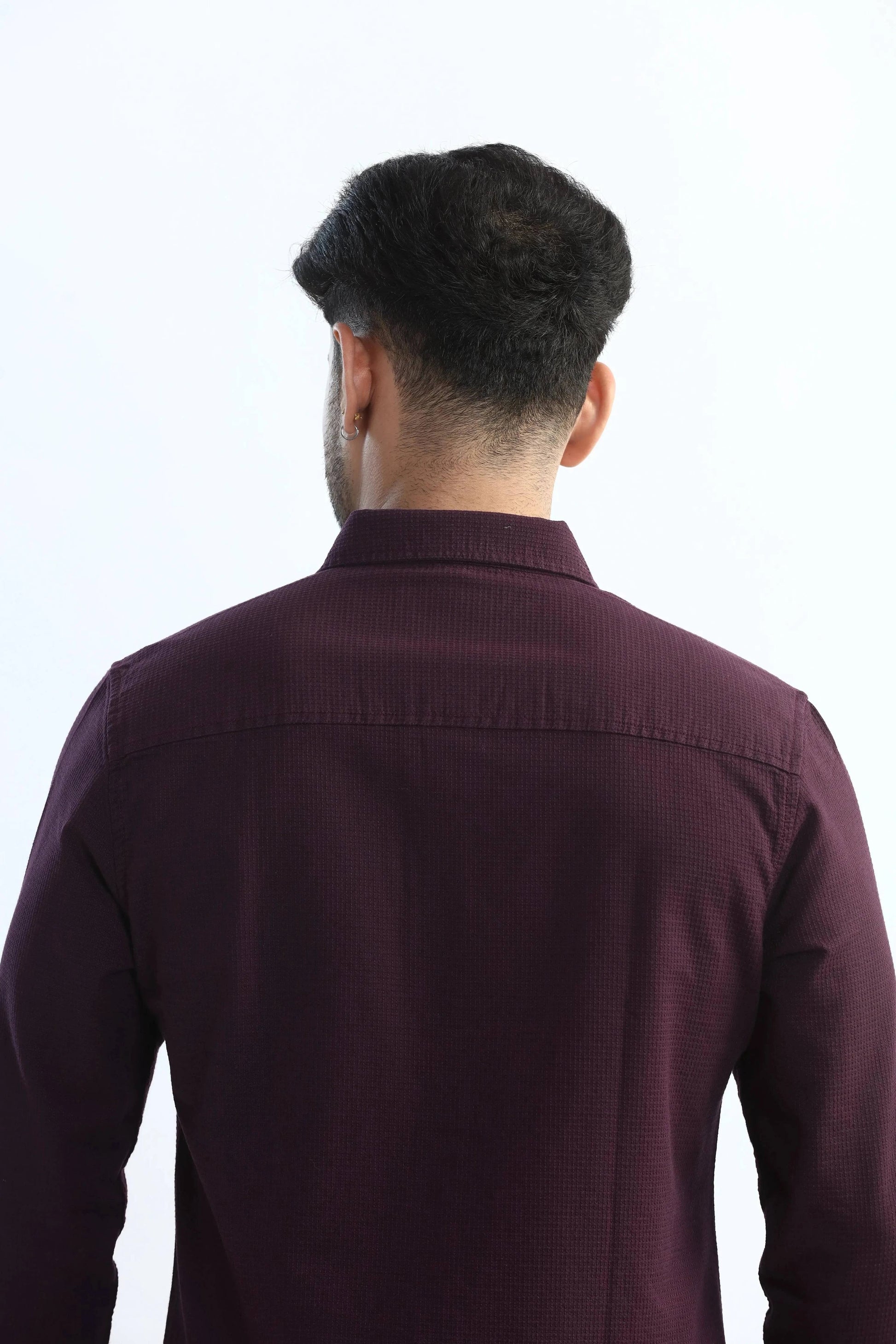 Xkind Purple Textured Slim Fit Shirt  Grab2Buy Xkind Grab2Buy