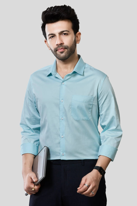 Jonesburg Men's Solid Slim Fit Formal Shirt