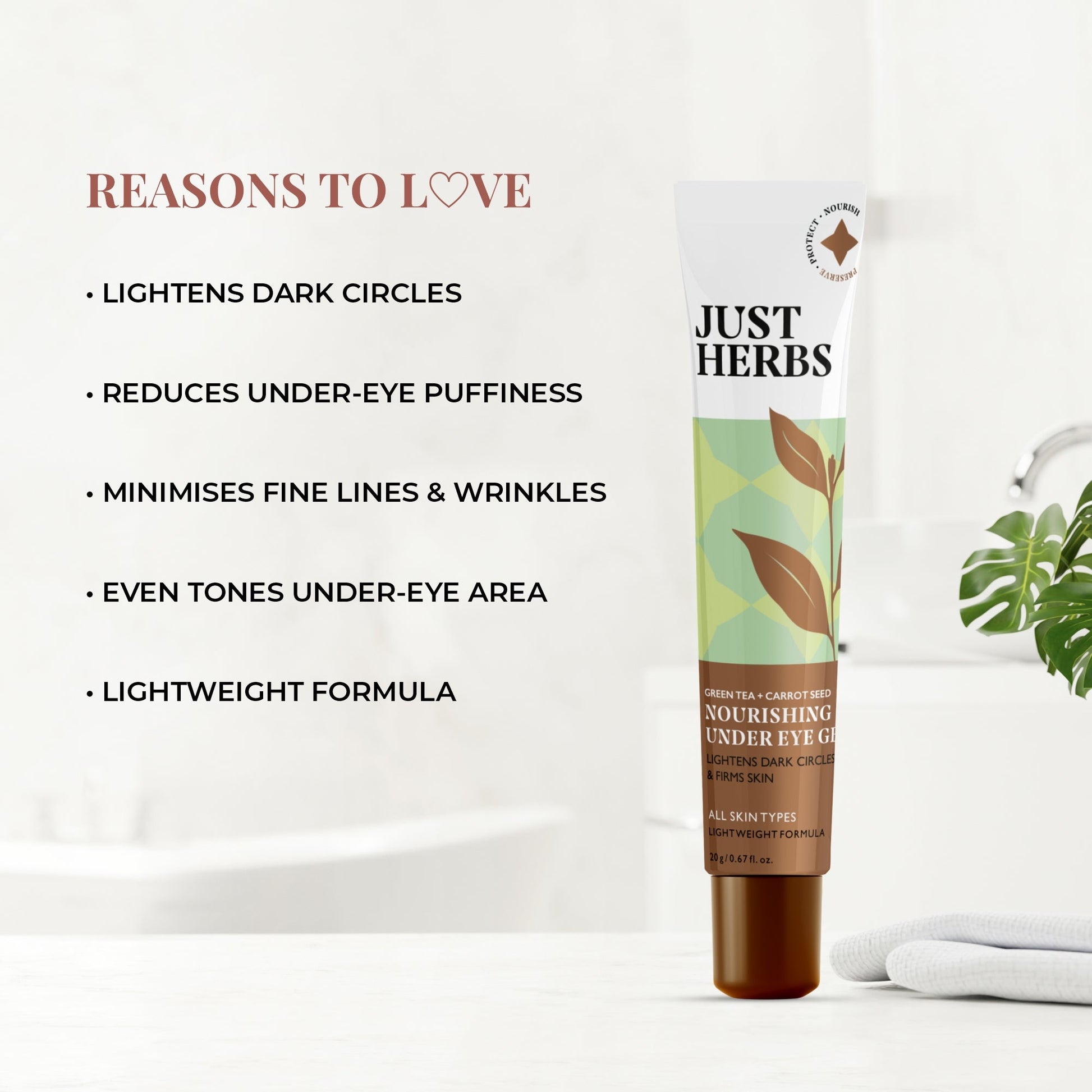 Nourishing Under Eye Gel with Green Tea and Carrot Seed 