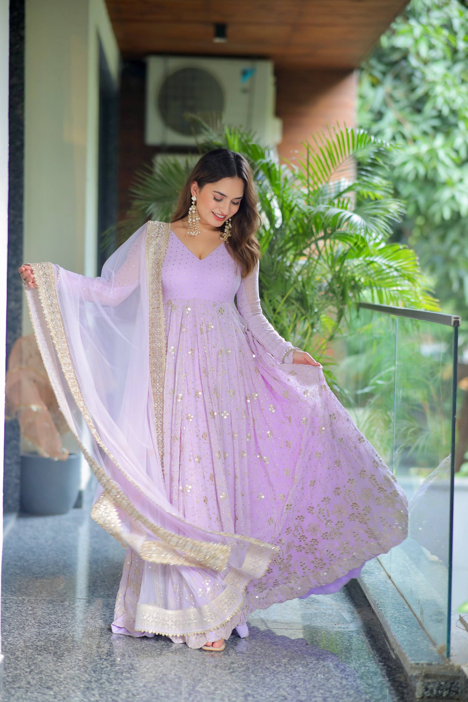 Yash Enterprise Light Purple Fux Bloomimng Silk Embroidery Suit Set  Grab2Buy Yash Enterprise Grab2Buy