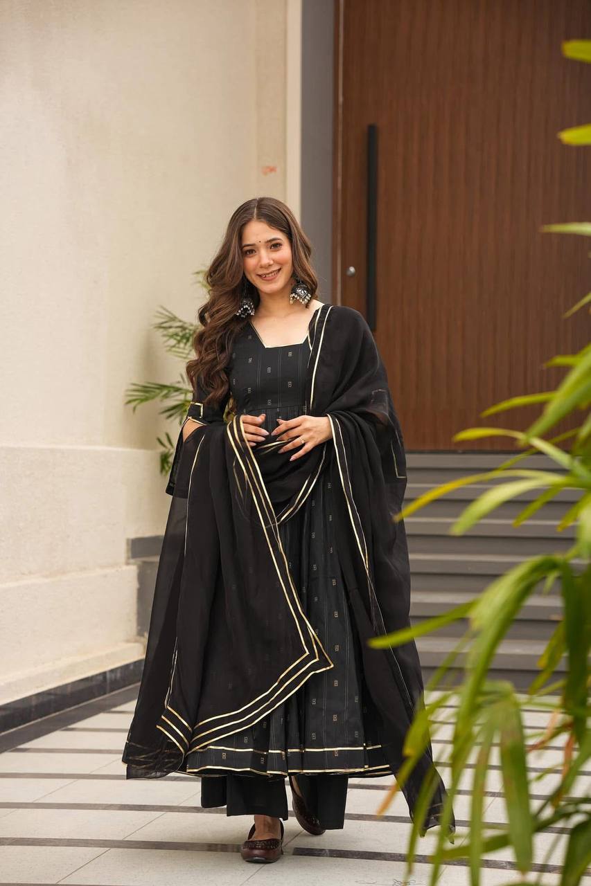 Yash Enterprise Black Maslin Fabric Digital Print Work Suit Set  Grab2Buy Yash Enterprise Grab2Buy