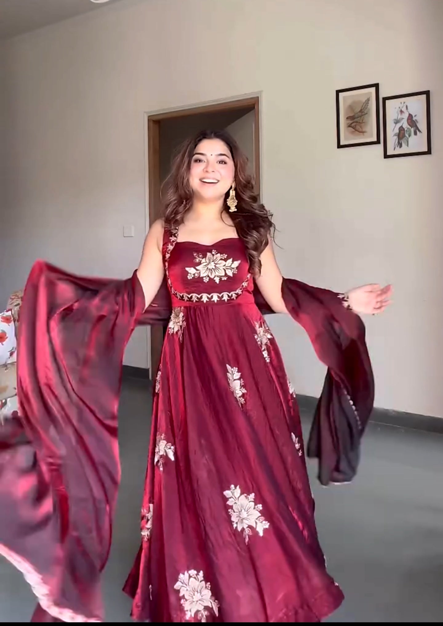Yash Enterprise Maroon Fandy Silk Party Wear Embroidery Suit Set  Grab2Buy Yash Enterprise Grab2Buy