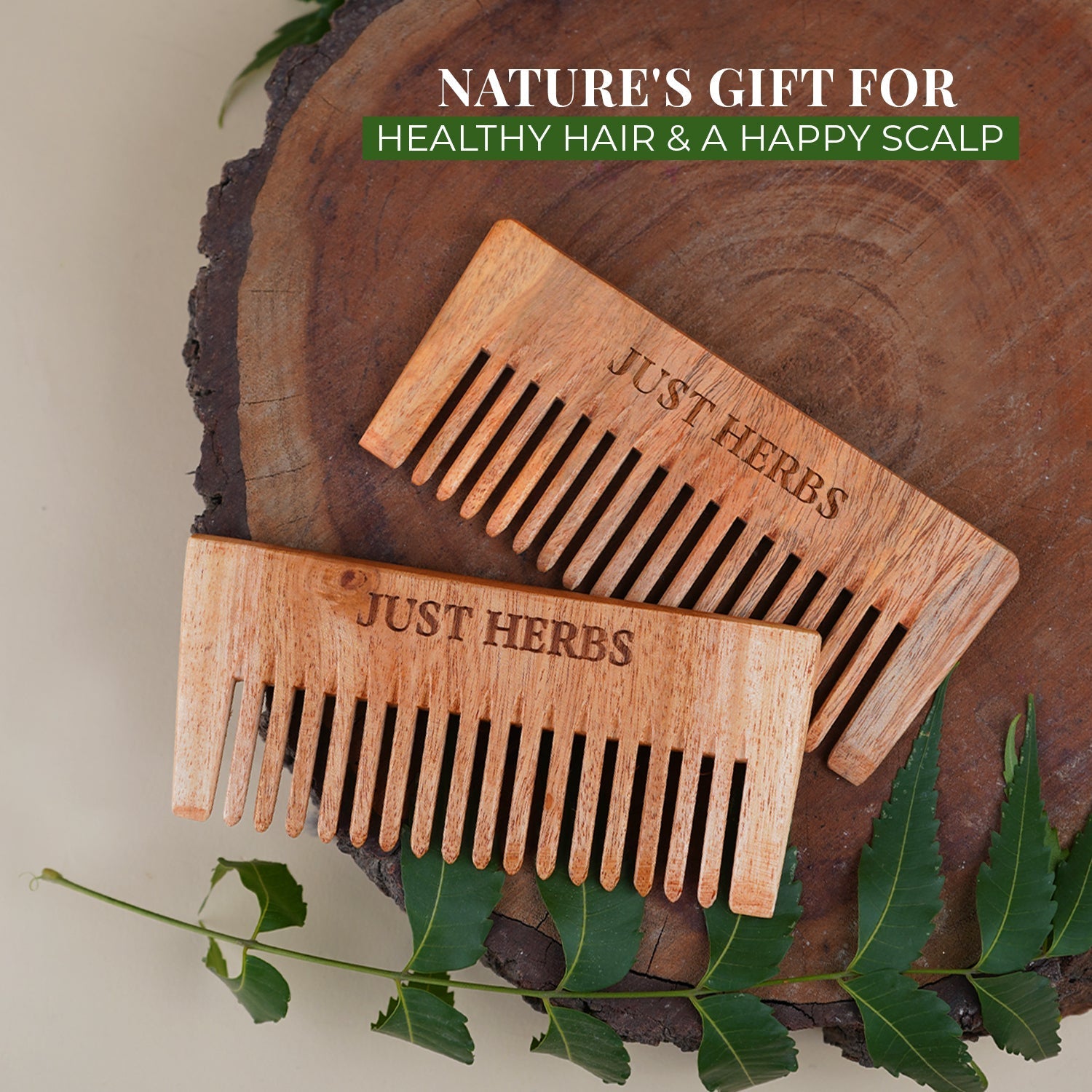 Handmade Wide-Tooth Neem Comb 