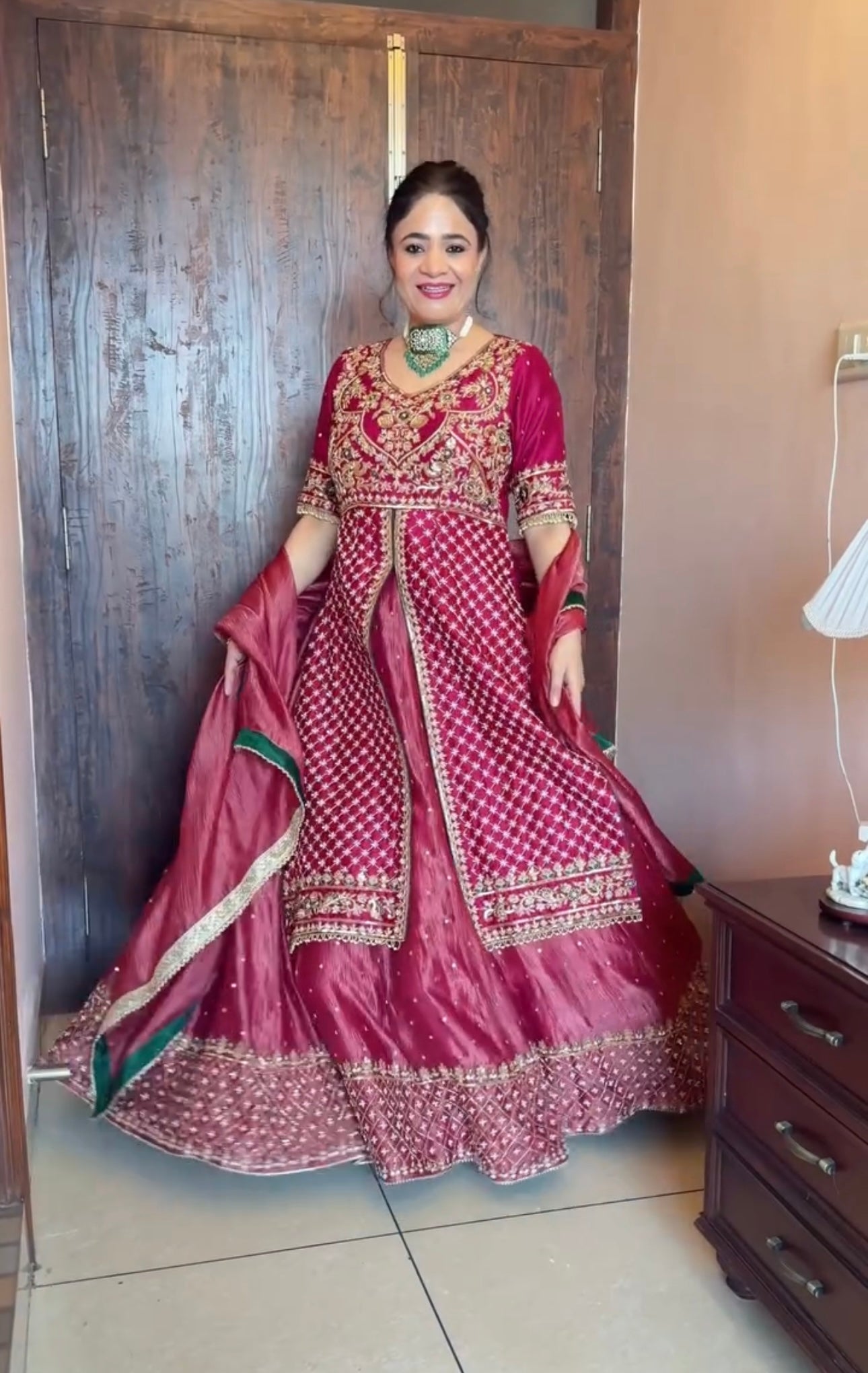 Yash Enterprise Pink Chinon Silk Party Wear Embroidery Suit Set  Grab2Buy Yash Enterprise Grab2Buy