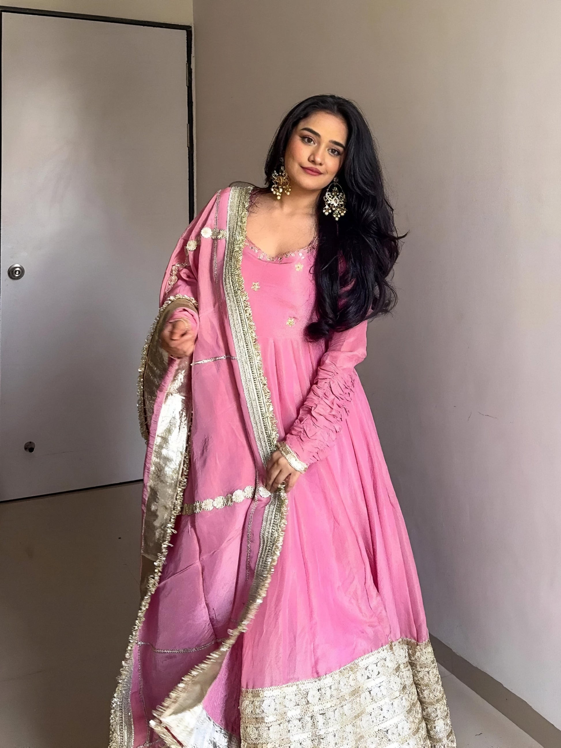 Yash Enterprise Pink Vichitra Silk Embroidery Suit Set  Grab2Buy Yash Enterprise Grab2Buy