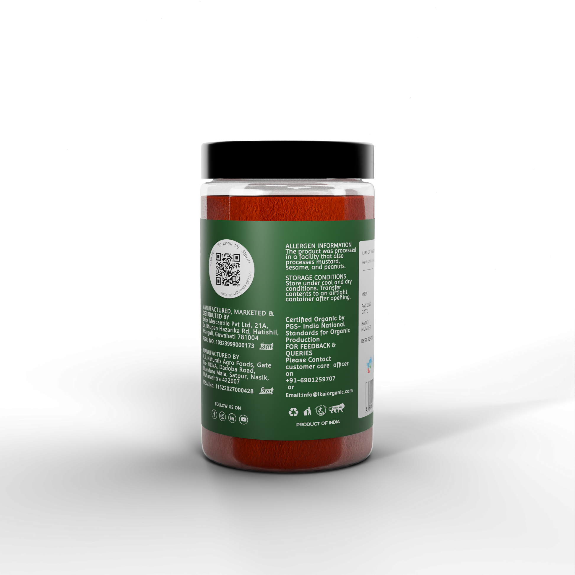 4 - Organic Red Chilli Powder - 100g