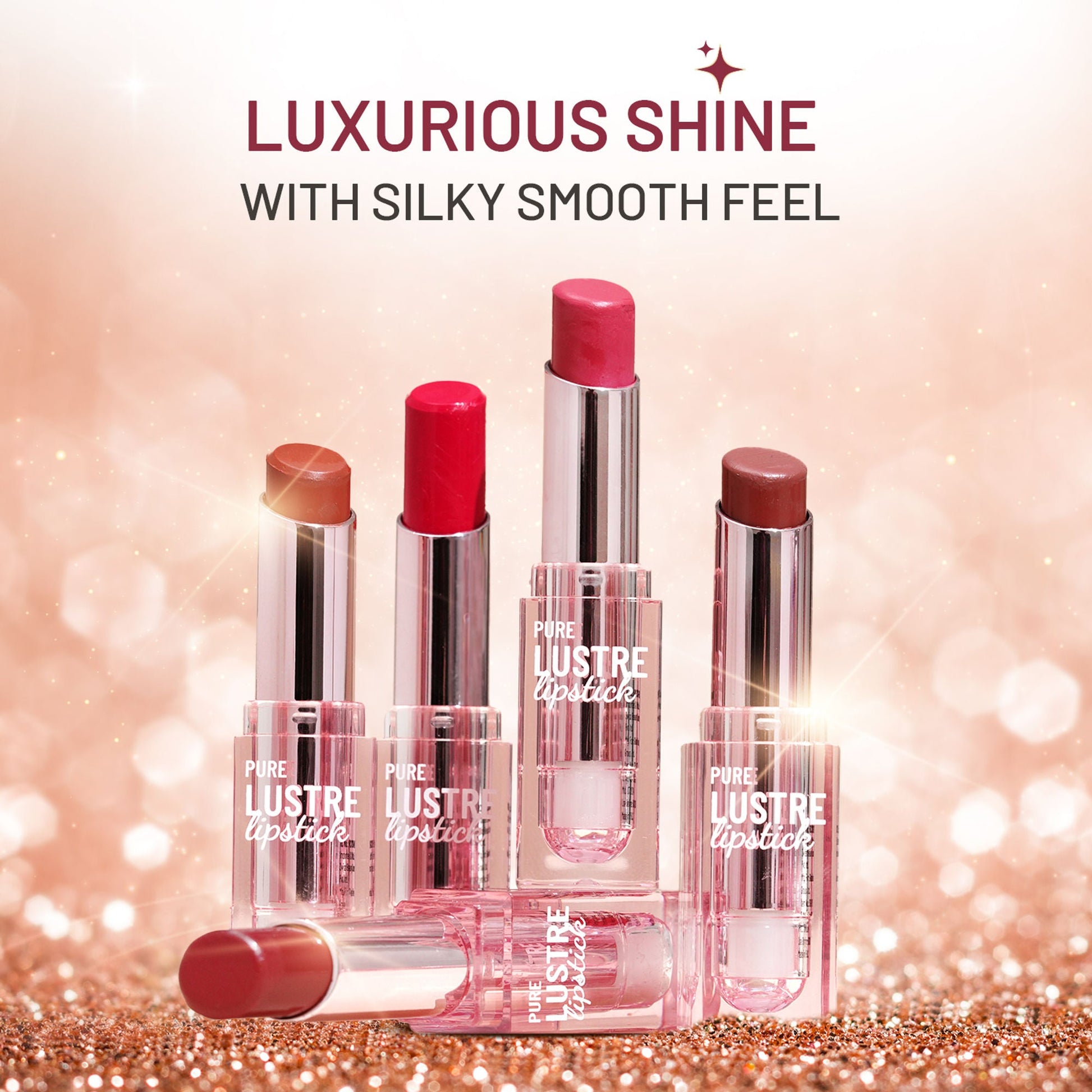 Swiss Beauty High Shine Finish Smooth Glide Pure Lustre Lipstick - 3 Salty Pink